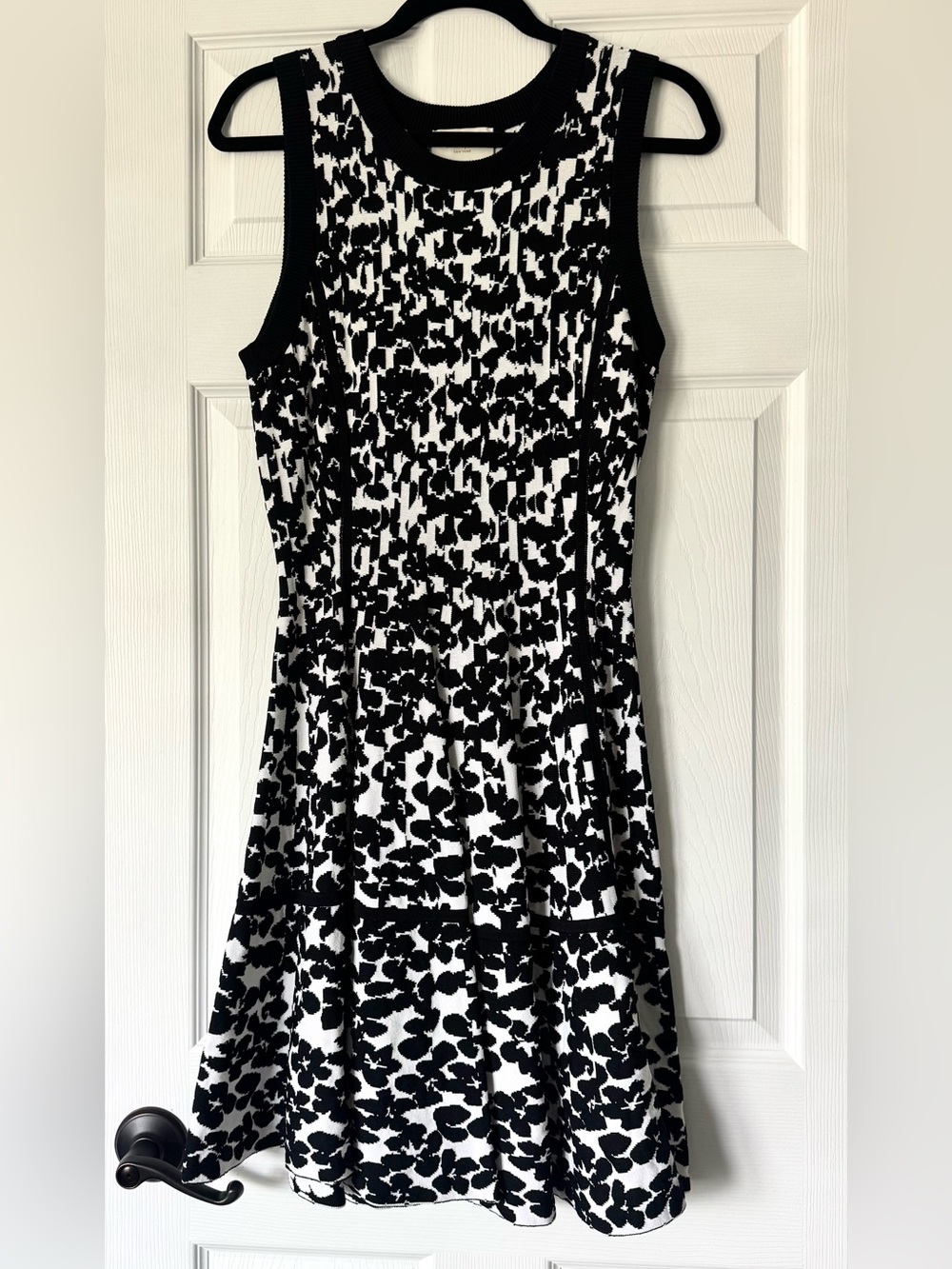 MINT KATE SPADE SNOW LEOPARD sleeveless swing a line JAQUARD DRESS medium